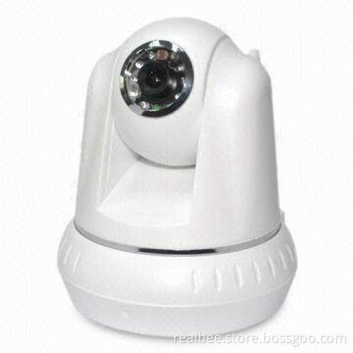 Wired IP Camera with MSN Server and Allow Remote Pan/Tilt Control, Measures 100 x 110 x 125mm